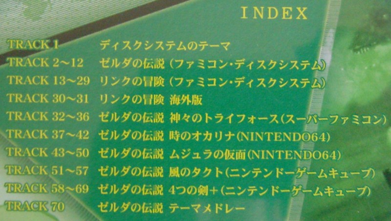 Zelda The Music tracklist