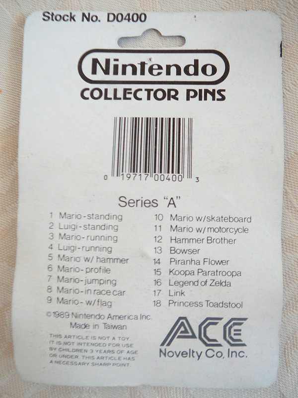 Liste pin's Nintendo série A