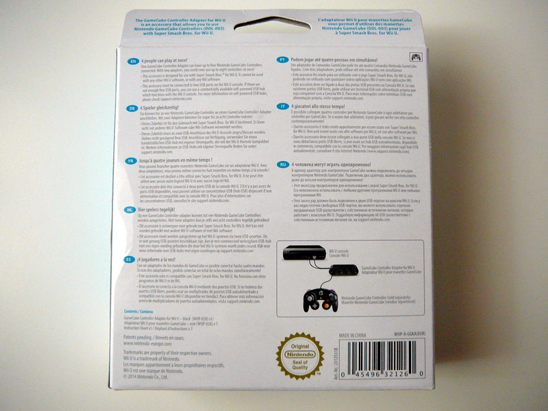 Adaptateur Wii U pour manettes GameCube